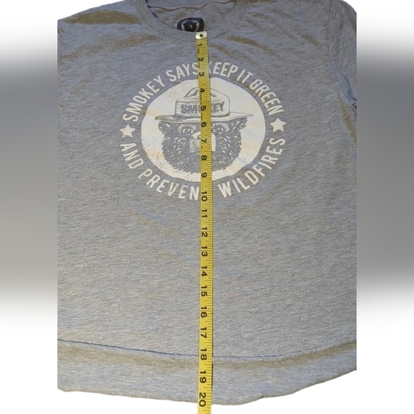 Unisex Smokey Bear Keep Green Gray Prevent Wild Fires Crop Top Size Med 420 - Picture 3 of 6